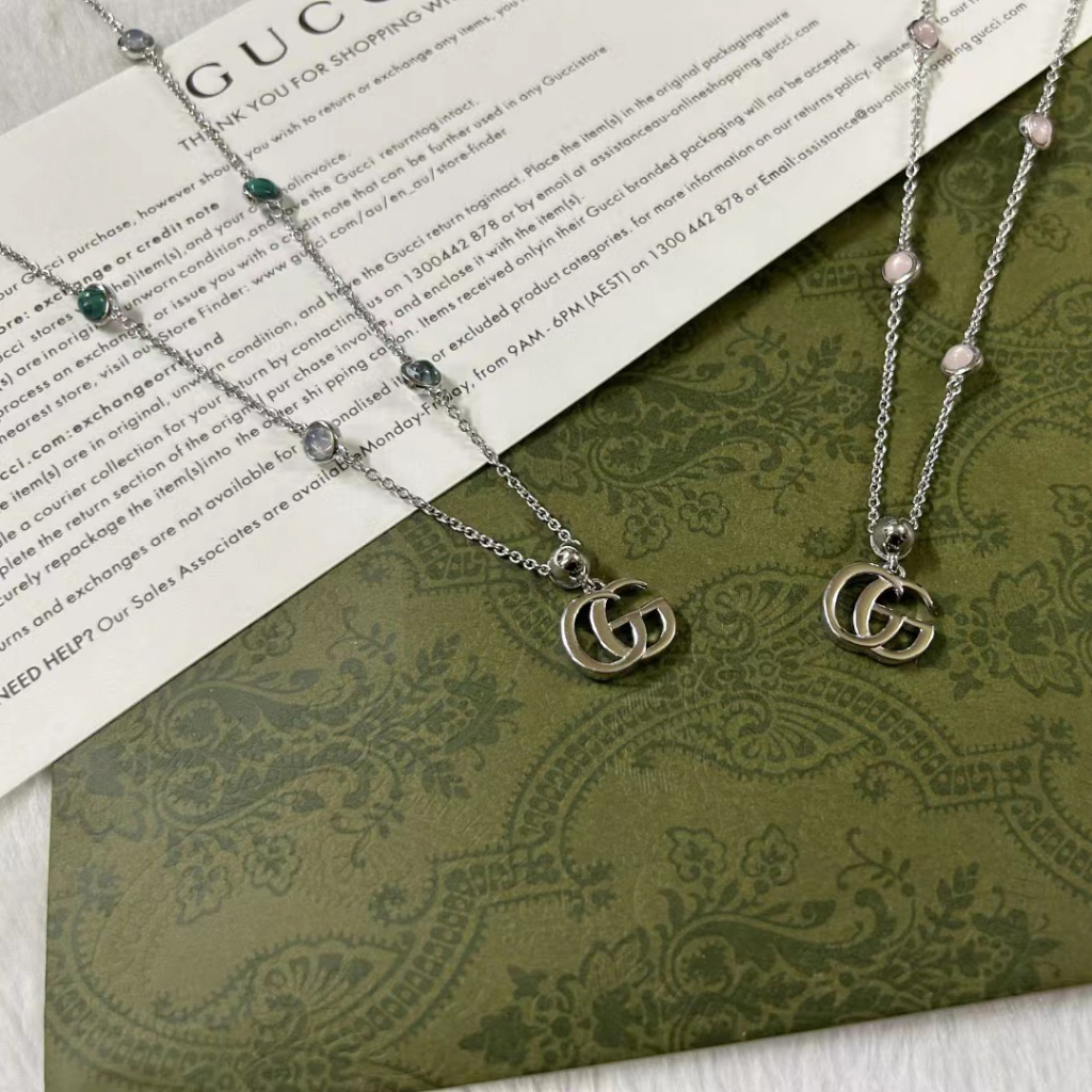 Dây Chuyền Mạ Bạc Đính Đá Topaz Và Ngọc Trai Nhân Tạo Thời Trang