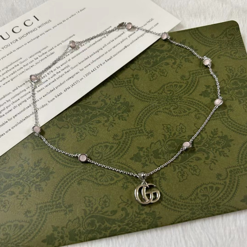 Dây Chuyền Mạ Bạc Đính Đá Topaz Và Ngọc Trai Nhân Tạo Thời Trang