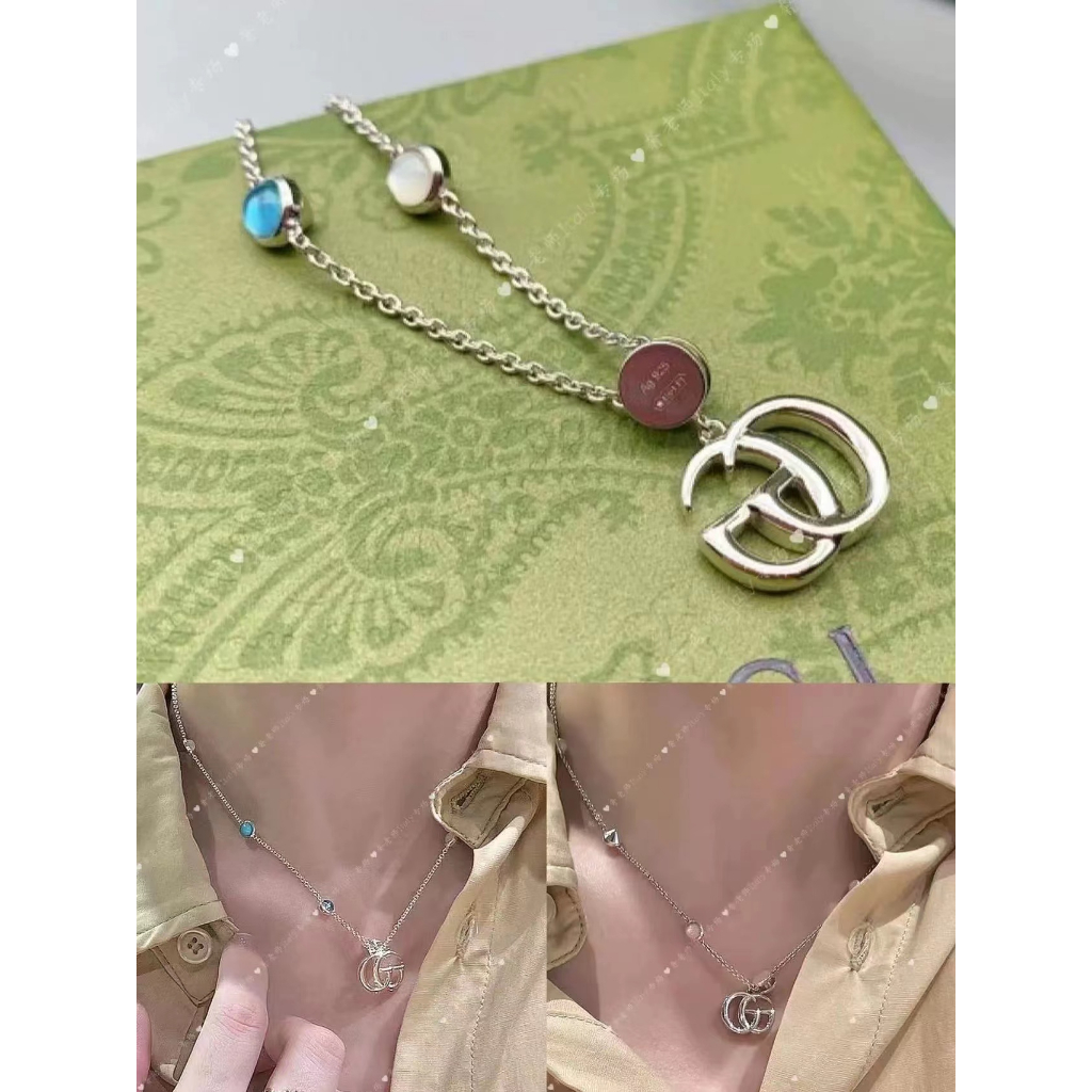 Dây Chuyền Mạ Bạc Đính Đá Topaz Và Ngọc Trai Nhân Tạo Thời Trang