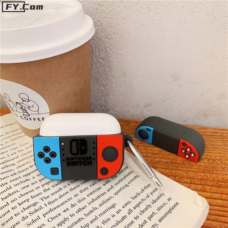 Vỏ Bảo Vệ Hộp Sạc Tai Nghe AirPods 1 2 3 Pro 2 Bluetooth Không Dây Chất Liệu Silicon Mềm Chống Sốc Hình Máy Chơi Game Sáng Tạo