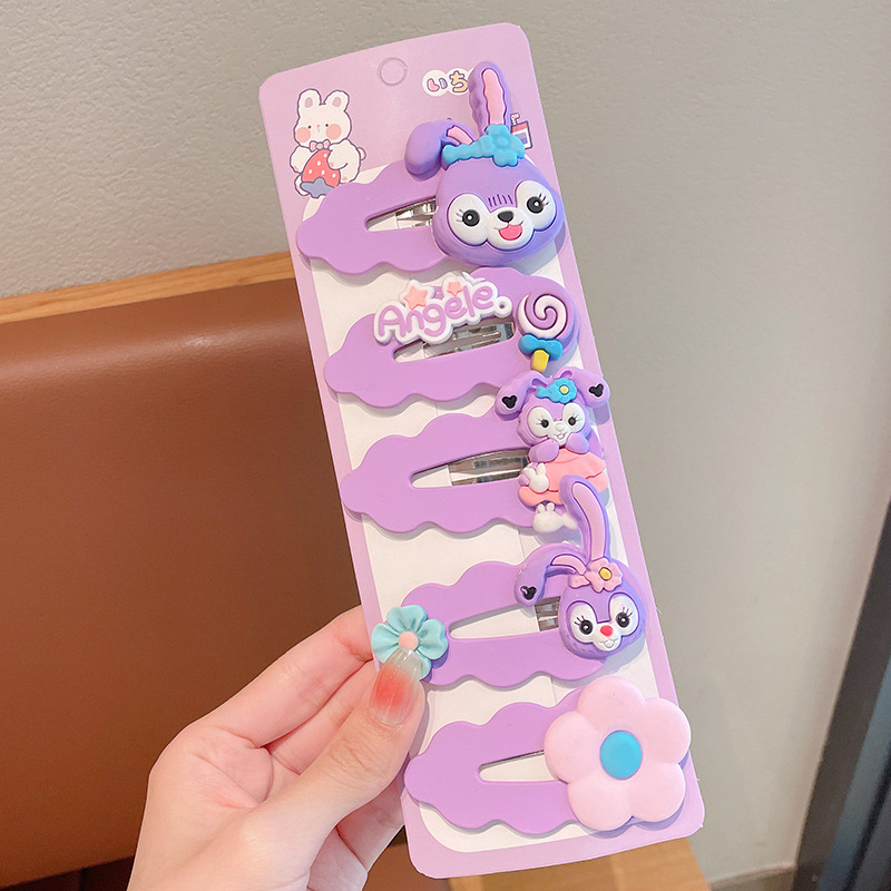 ✨✨Set 5 kẹp gấu dâu Lotso hình đám mây màu hồng nhạt pastel dễ thương