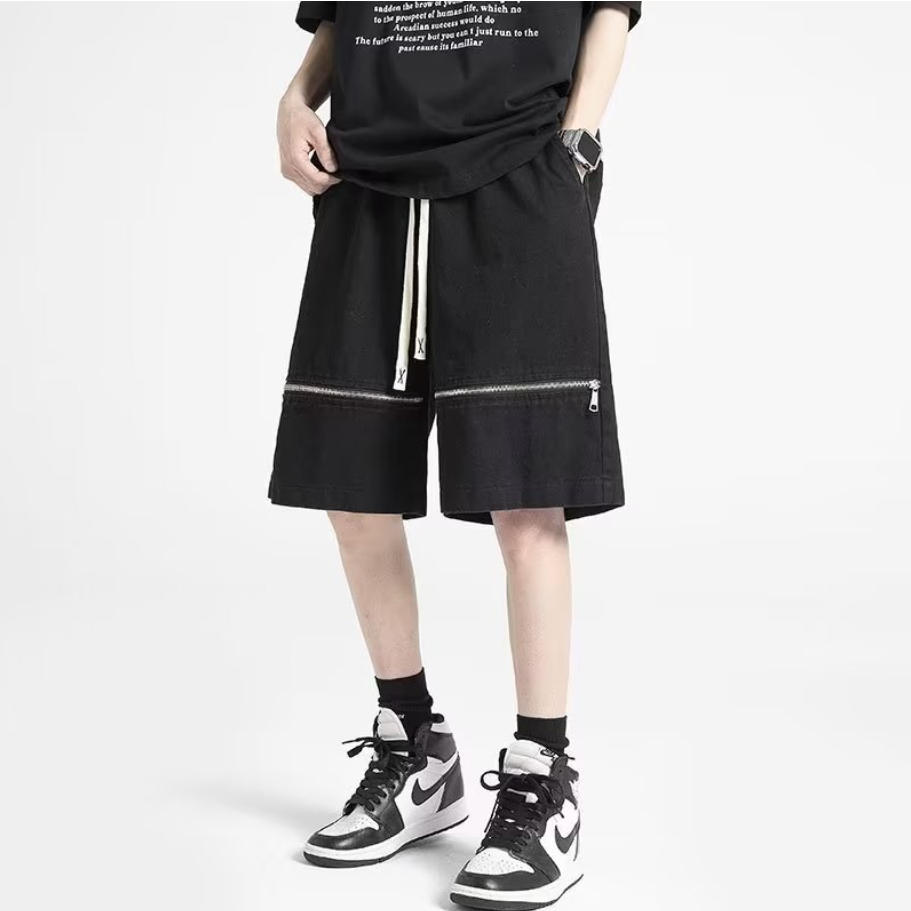 Quần Short Nam Có Khóa Kéo Thời Trang Hàn Quốc quần short nam rách gối quần cargo pants Quần short Zipper