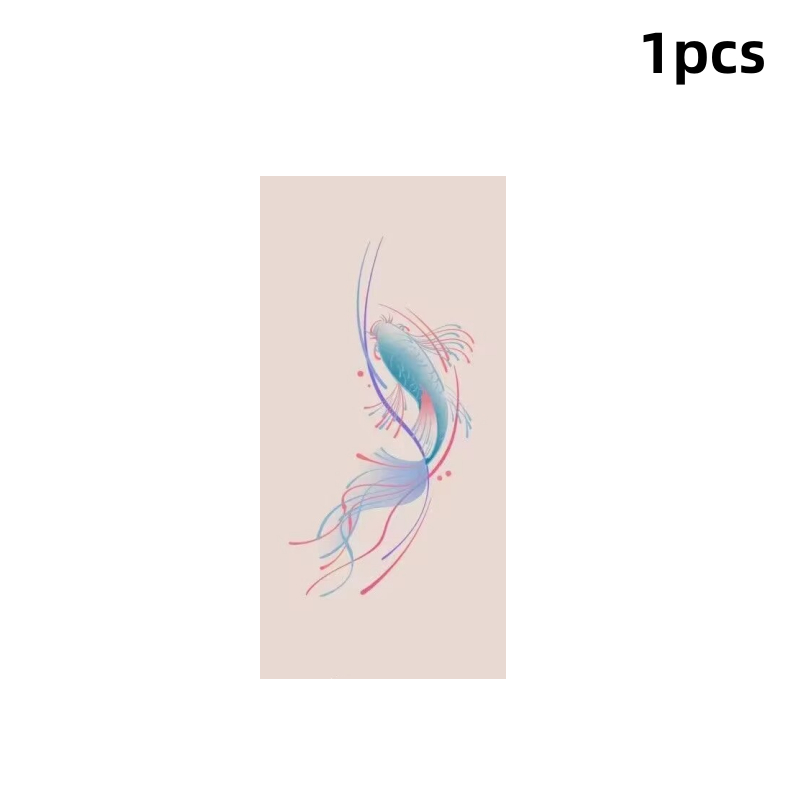 Hình Xăm Dán Tạm Thời Hình Cá Vàng Gợi Cảm Chống Thấm Nước