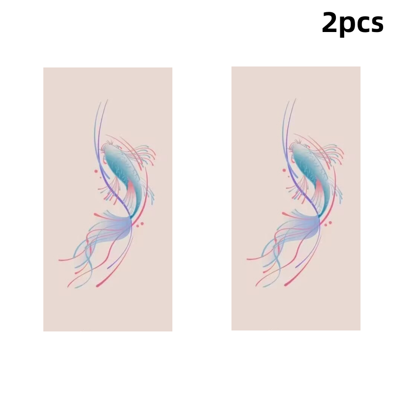 Hình Xăm Dán Tạm Thời Hình Cá Vàng Gợi Cảm Chống Thấm Nước