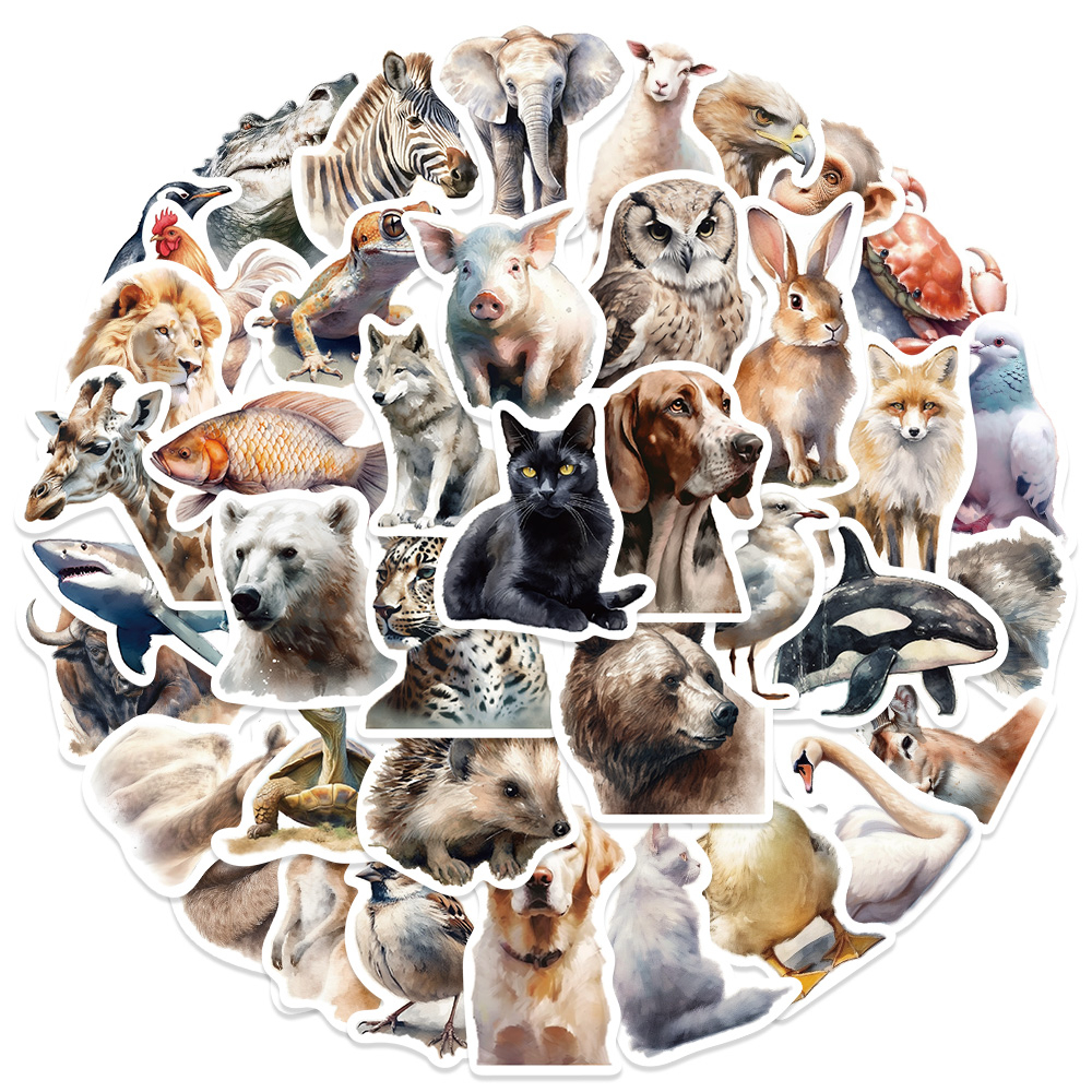 Set 50 Nhãn Dán Hoạt Hình graffiti Trang Trí Vali / Cốc Nước / Đèn Led Chống Thấm Nước