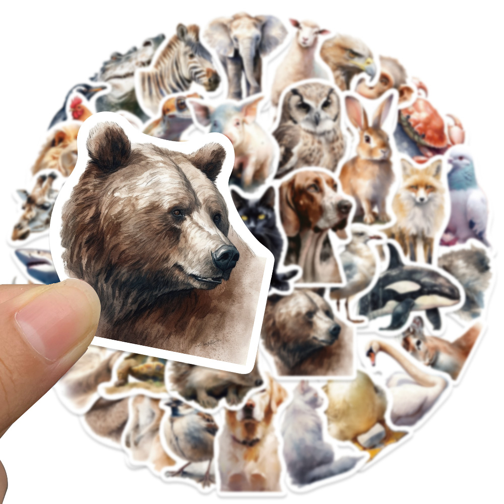 Set 50 Nhãn Dán Hoạt Hình graffiti Trang Trí Vali / Cốc Nước / Đèn Led Chống Thấm Nước