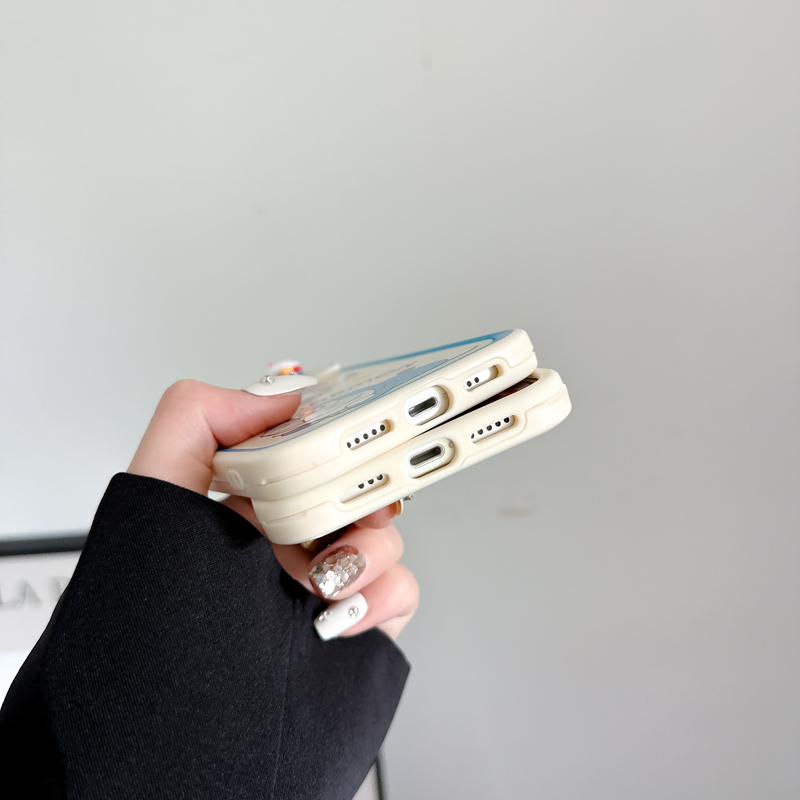 Ốp điện thoại họa tiết hoạt hình thiết kế nắp trượt bảo vệ camera thích hợp cho iPhone 12 11 Pro Max 13 Pro 14 Pro Max