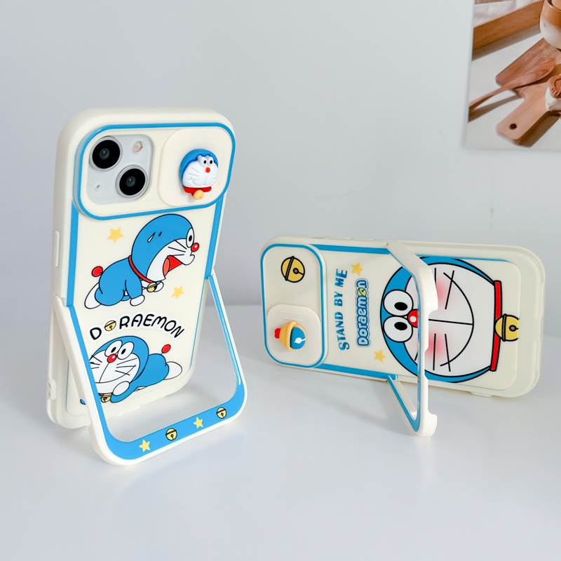 Ốp điện thoại họa tiết hoạt hình thiết kế nắp trượt bảo vệ camera thích hợp cho iPhone 12 11 Pro Max 13 Pro 14 Pro Max