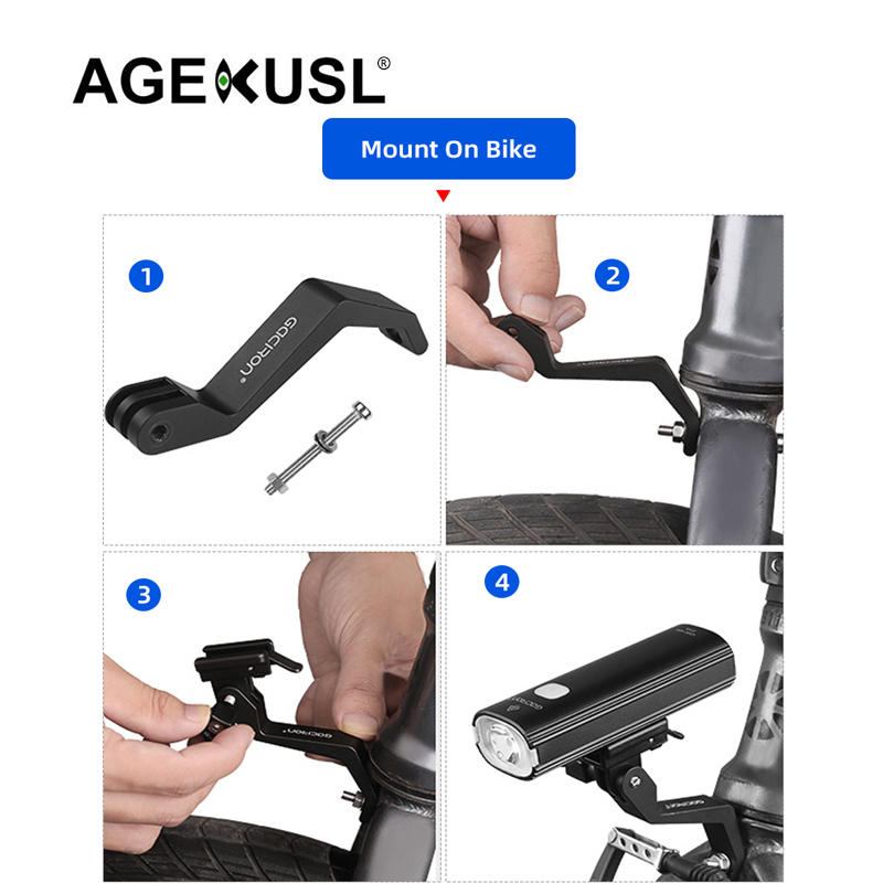 Giá Đỡ Đèn Bằng Hợp Kim Nhôm Gắn Phía Trước Xe Đạp Brompton