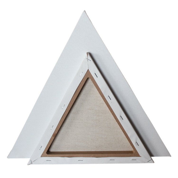 Khung Tranh Sơn Dầu Bằng Vải Cotton Hình Tròn/Hình Trái Tim/ Hình Trái Tim Độc Đáo