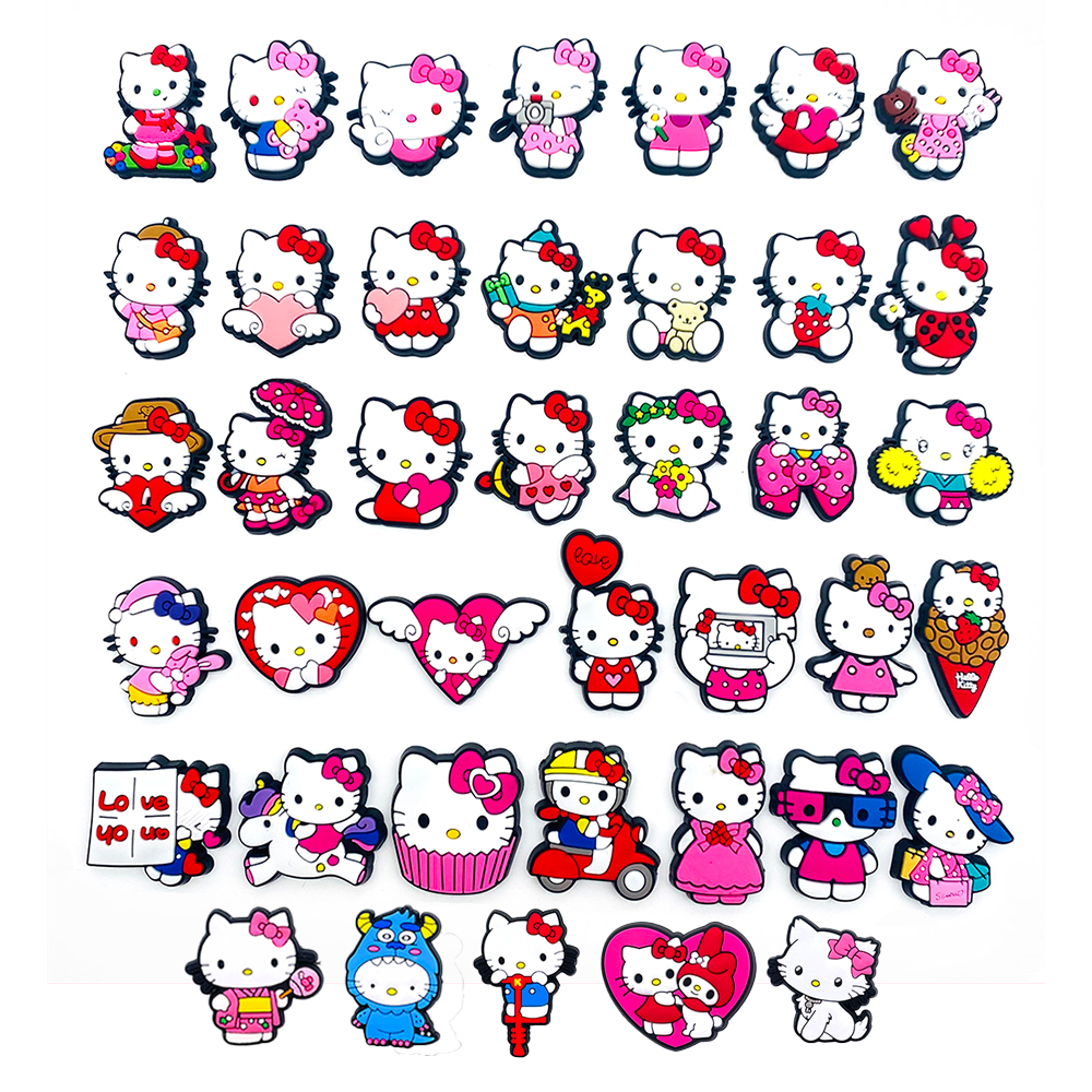 Mới 1 Ghim Cài Giày Dép Chính Hãng Hình Sanrio Hello Kitty Croc JIBZ Cho Nữ