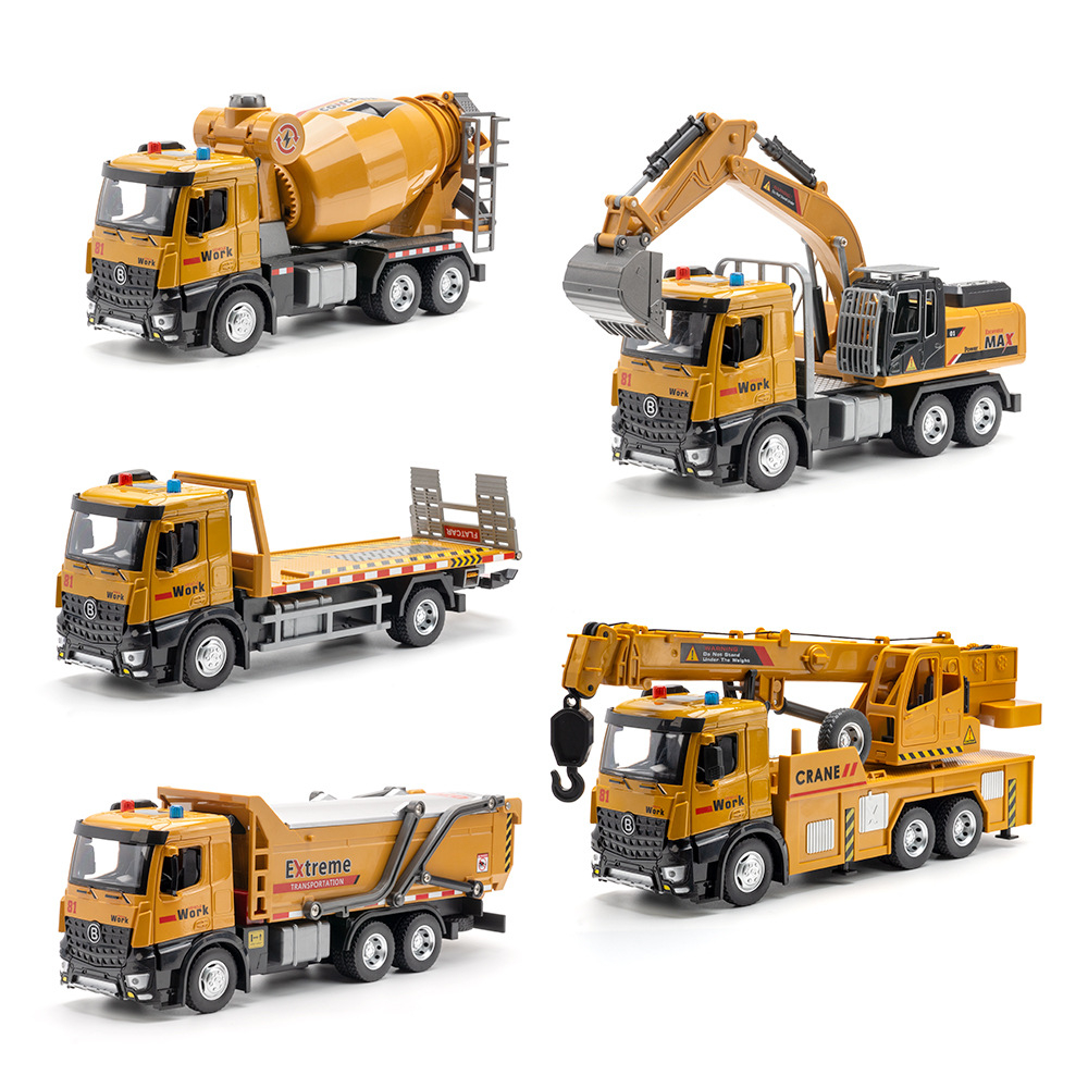 Mô Hình Xe Xây Dựng Bằng Hợp Kim Tỉ Lệ 1: 32 Có Đèn Và Nhạc Cho Bé Trai