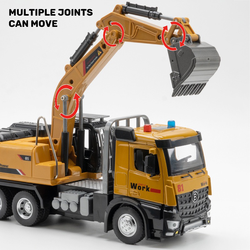 Mô Hình Xe Xây Dựng Bằng Hợp Kim Tỉ Lệ 1: 32 Có Đèn Và Nhạc Cho Bé Trai