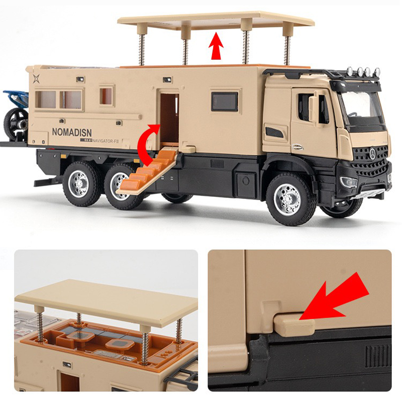 Mô Hình Xe Hơi Benz Nomadism Tỉ Lệ 1: 32 Bằng Hợp Kim Có Đèn Và Nhạc Độc Đáo Sống Động