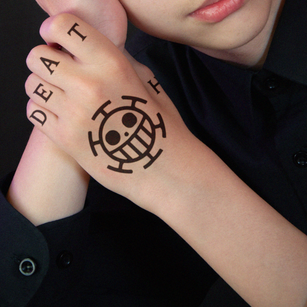 Hình Xăm Dán Tạm Thời Họa Tiết One Piece Độc Đáo Lâu Trôi 1-2 Tuần