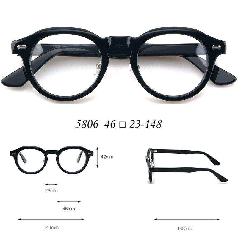 Gọng Kính Thời Trang Hình Oval Tráng Gương Phong Cách Cổ Điển Dành Cho Nam Và Nữ 5806