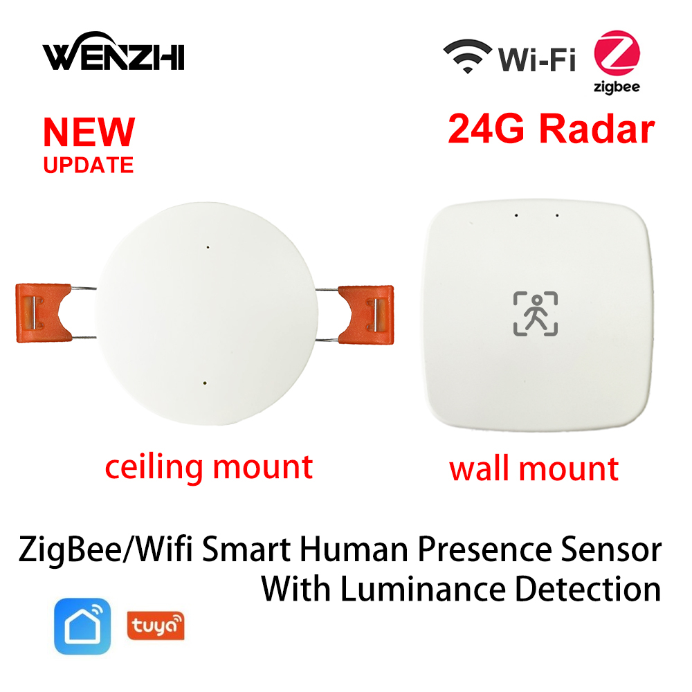 ZigBee Wifi 24G MmWave Radar Cảm biến chuyển động hiện diện của con người với độ sáng / Phát hiện kh