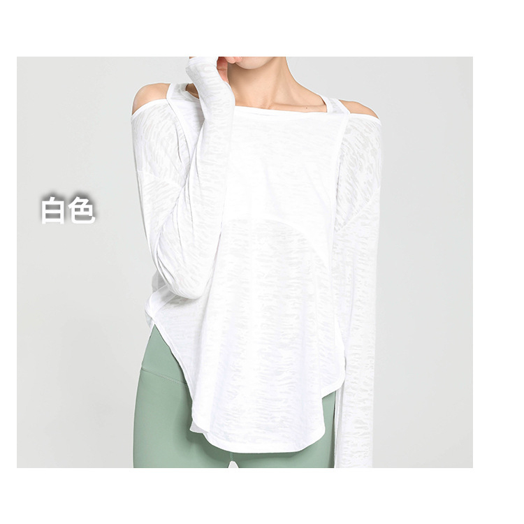 Áo Thun Thể Thao Tay Dài Dáng Ôm Thoáng Khí Thời Trang Quyến Rũ Cho Nữ