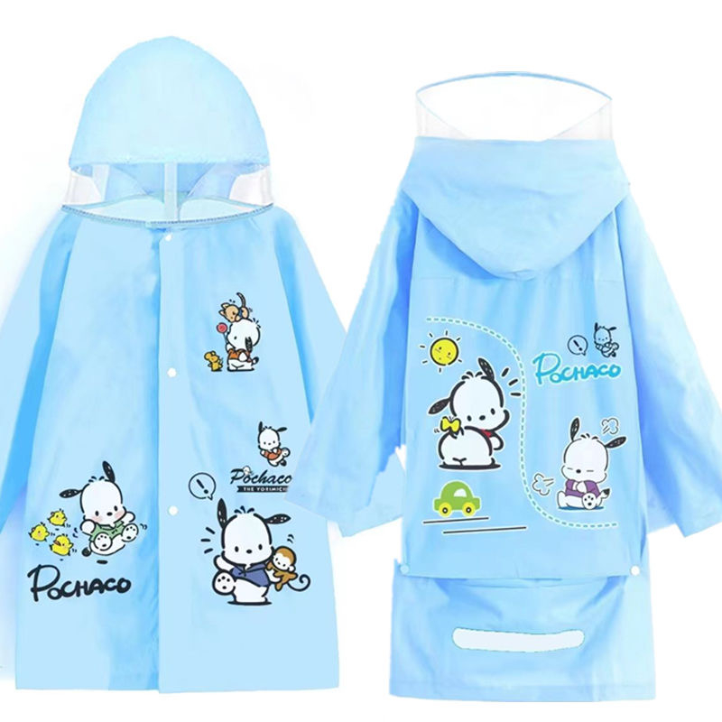 SANRIO Áo Mưa Chống Thấm Nước Họa Tiết Hoạt Hình Kuromi Mymelody Pochacco Cho Bé