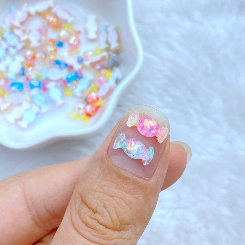 50 miếng mini làm móng tay kẹo trái cây dòng nhựa trang trí thủ công mỹ nghệ trang trí nhà mang phụ kiện làm móng