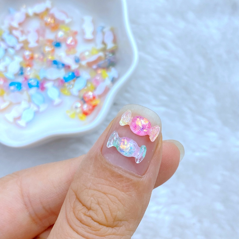 50 miếng mini làm móng tay kẹo trái cây dòng nhựa trang trí thủ công mỹ nghệ trang trí nhà mang phụ kiện làm móng