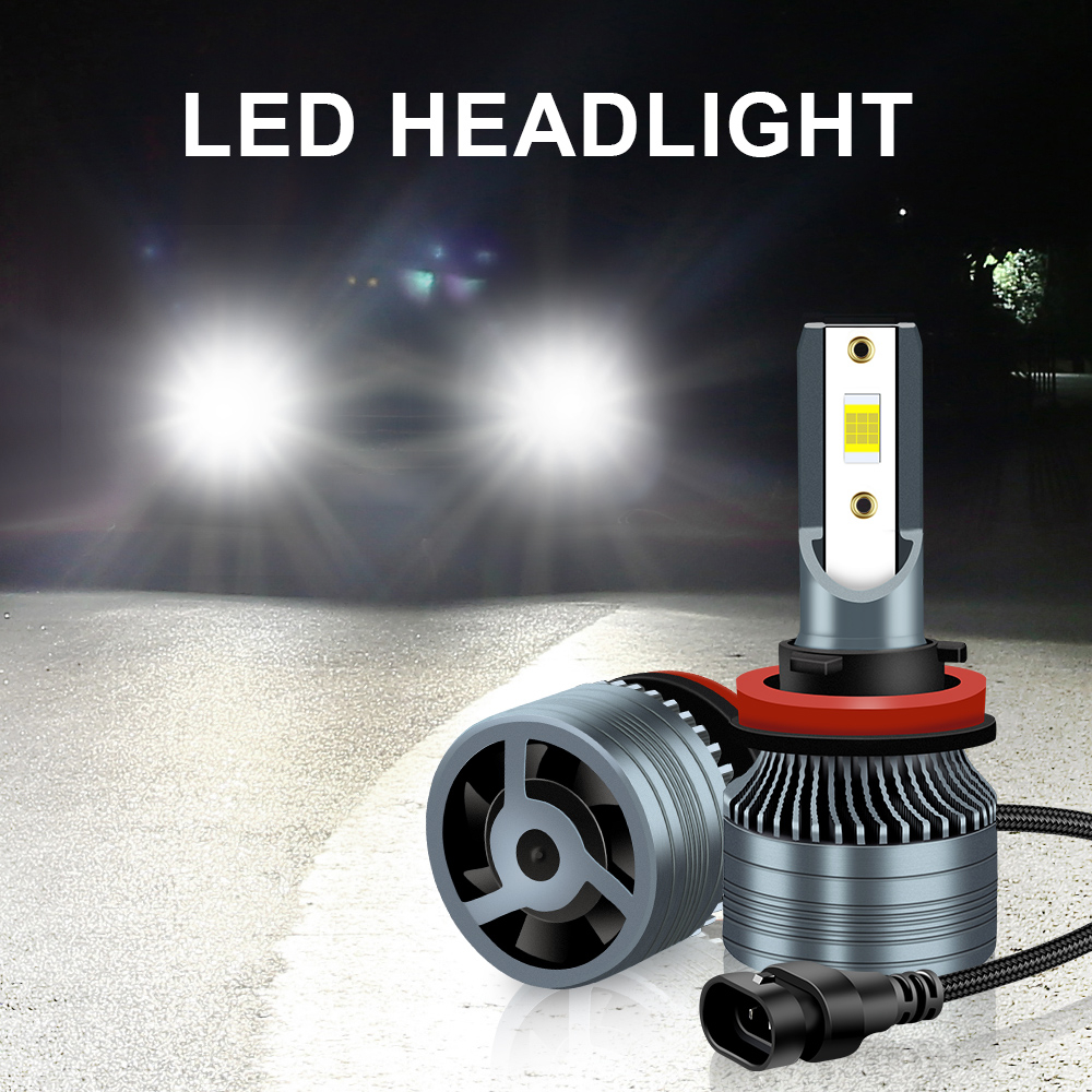 2 Chiếc Siêu Sáng 9 LED H4 Đèn Pha H1 H7 H8 H9 H11 9006 9005 9012 Bóng Đèn Ô Tô 12V Chùm Thấp Cao 60