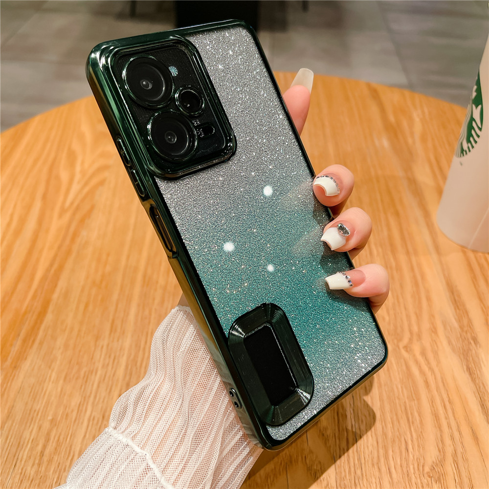 Ốp Điện Thoại Silicon Màu Gradient Lấp Lánh Kèm Khung Bảo Vệ Camera Cho Xiaomi Redmi Note 12 Pro 5G 11 10 Pro 11S 10S 4G Sự Bảo Vệ