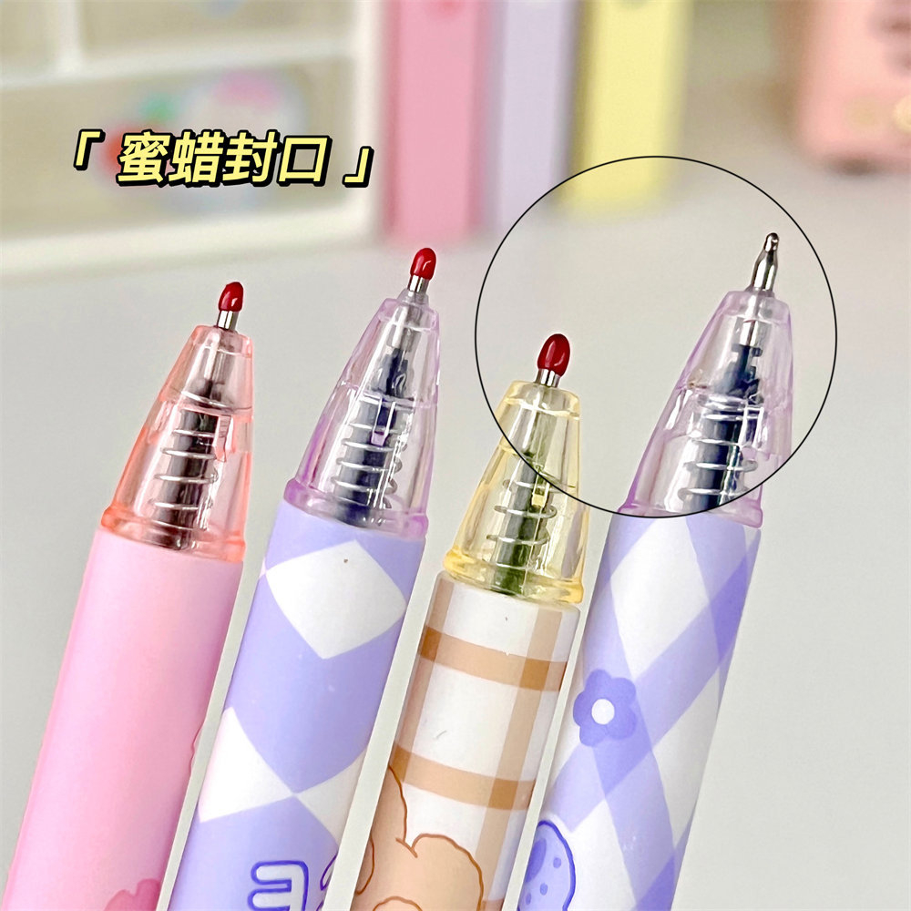 Set 6 Bút Bi Nước Mực Đen Ngòi 0.5mm