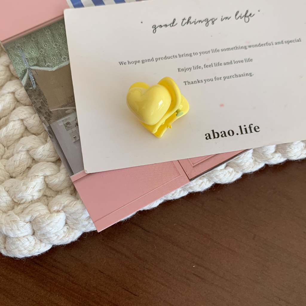 Kẹp Tóc Mini Hình Trái Tim Màu Kẹo Ngọt Dễ Thương Cho Nữ