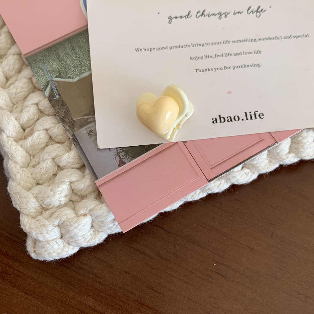 Kẹp Tóc Mini Hình Trái Tim Màu Kẹo Ngọt Dễ Thương Cho Nữ