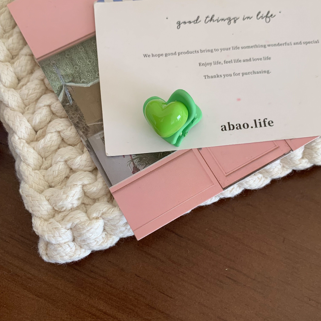 Kẹp Tóc Mini Hình Trái Tim Màu Kẹo Ngọt Dễ Thương Cho Nữ