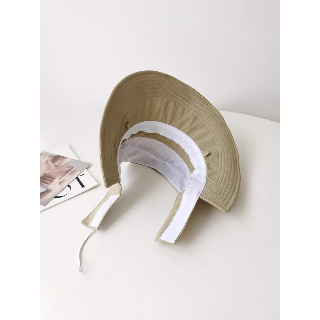 Mũ Chống Nắng Mùa Hè Che Phủ Toàn Diện Cột Dây Buộc Tóc Đuôi Ngựa Cao Cấp Phong Cách Hàn Quốc Cho Nữ