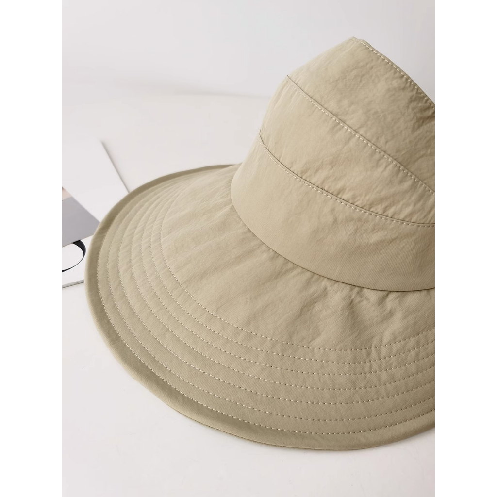 Mũ Chống Nắng Mùa Hè Che Phủ Toàn Diện Cột Dây Buộc Tóc Đuôi Ngựa Cao Cấp Phong Cách Hàn Quốc Cho Nữ