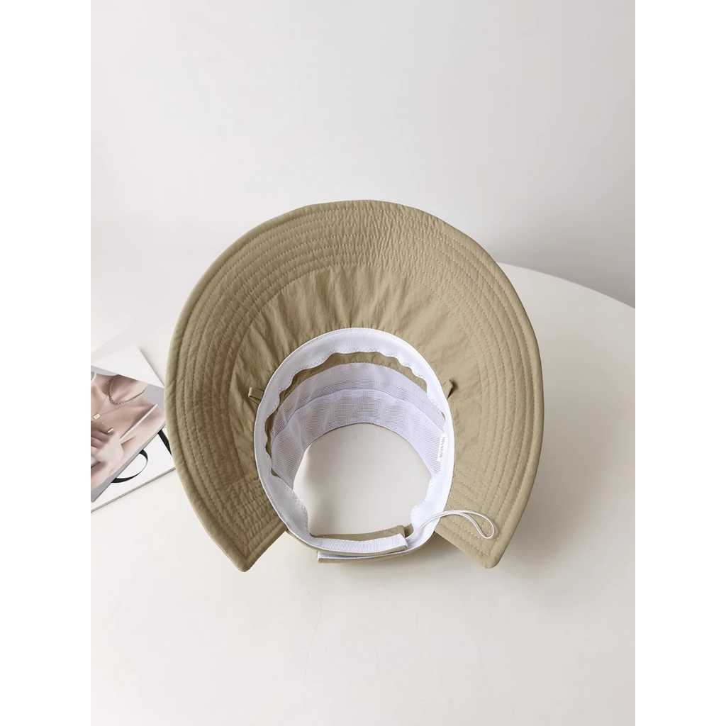 Mũ Chống Nắng Mùa Hè Che Phủ Toàn Diện Cột Dây Buộc Tóc Đuôi Ngựa Cao Cấp Phong Cách Hàn Quốc Cho Nữ