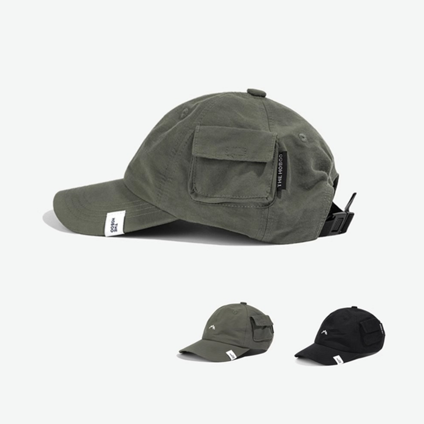 Mũ Lưỡi Trai Mềm Mỏng Nhanh Khô Thiết Kế Túi Bên Hông Độc Đáo Phong Cách Hip Hop Đường Phố Âu Mỹ Cho Nam Và Nữ