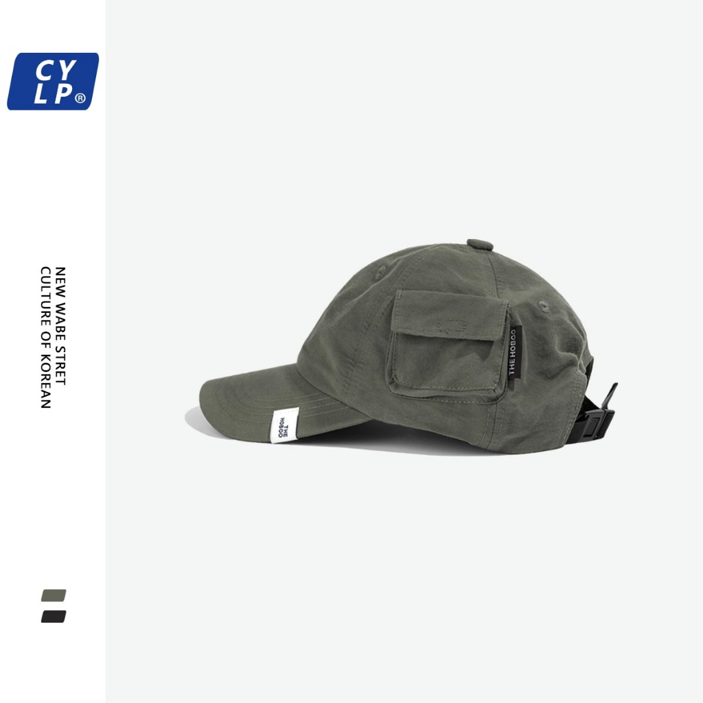 Mũ Lưỡi Trai Mềm Mỏng Nhanh Khô Thiết Kế Túi Bên Hông Độc Đáo Phong Cách Hip Hop Đường Phố Âu Mỹ Cho Nam Và Nữ