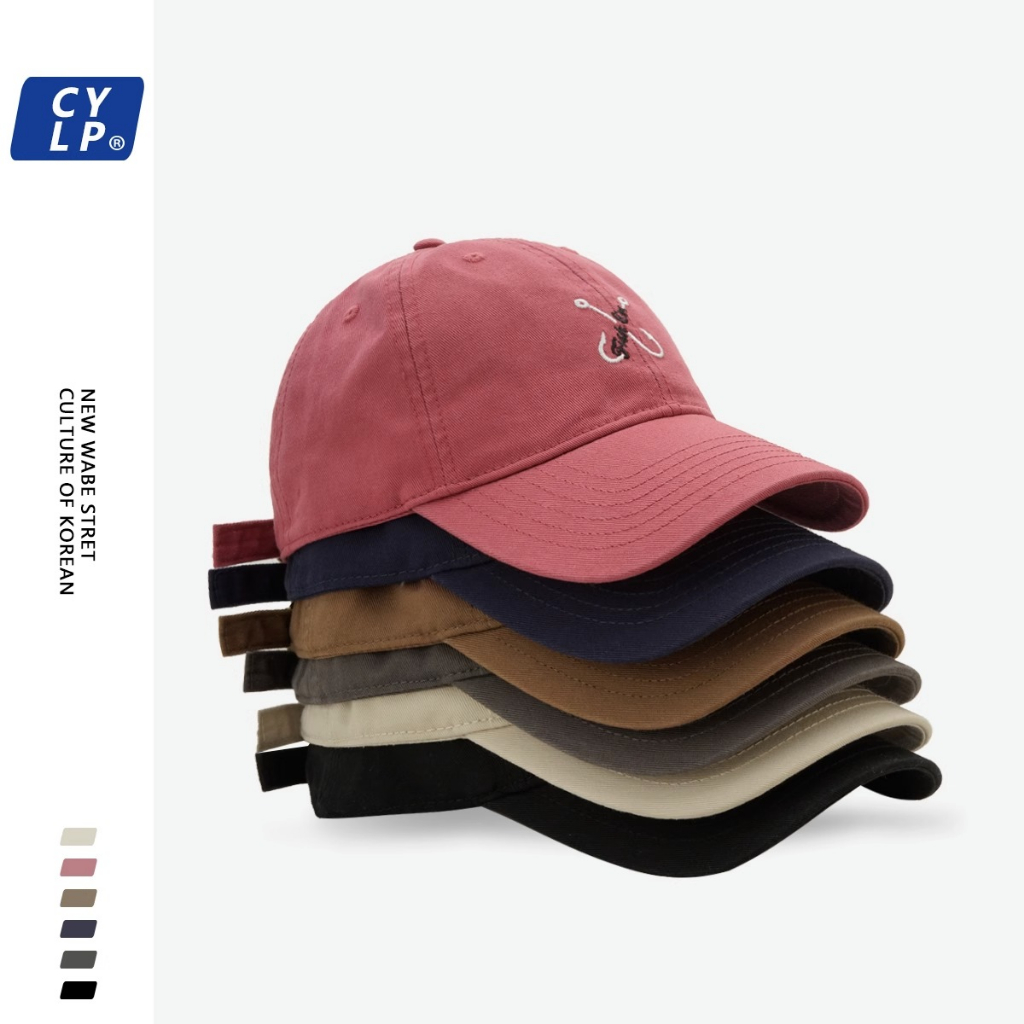 Mũ Lưỡi Trai Mềm Thêu Chữ Phong Cách Hàn Quốc Thời Trang Cho Cặp Đôi