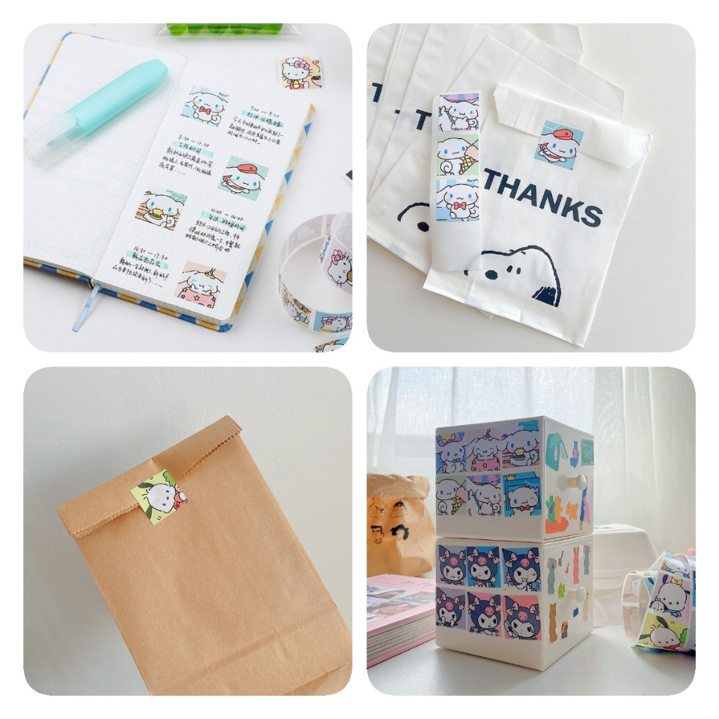 200 / Cuộn Phim hoạt hình Hình Dán Sanrio Dễ Thương