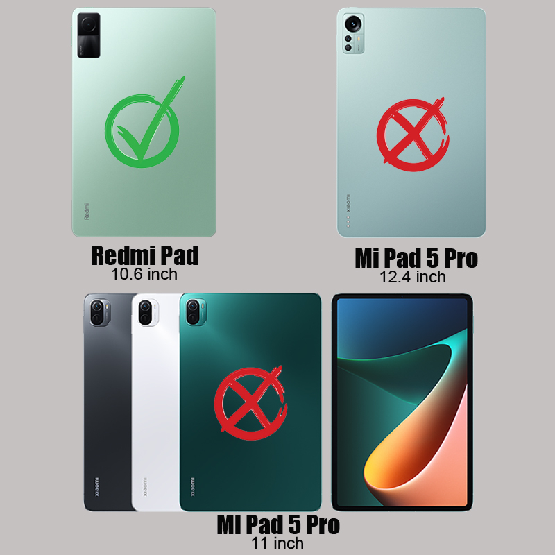 Ốp lưng Bao Da Máy Tính Bảng Có Ngăn Đựng Bút Chì Cho xiaomi redmi pad 2022 10.6 inch
