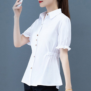 Áo Sơ Mi Chiffon Tay Ngắn Họa Tiết Hoa Phong Cách Retro Cá Tính