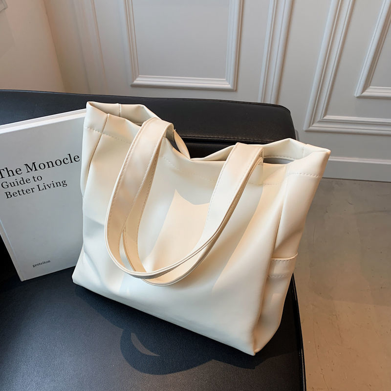 Túi xách da PU mềm màu đen cỡ lớn phong cách vintage thời trang cho nữ