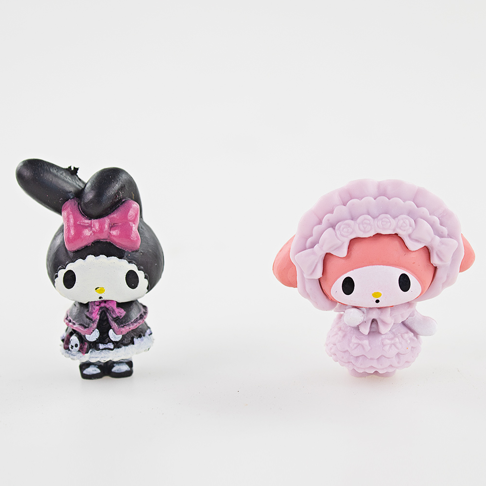 SANRIO Bộ Sưu Tập 5 Mô Hình Mèo Kuromi Kt Melody 4Cm Bằng Pvc Đáng Yêu Dành Cho Trẻ Em