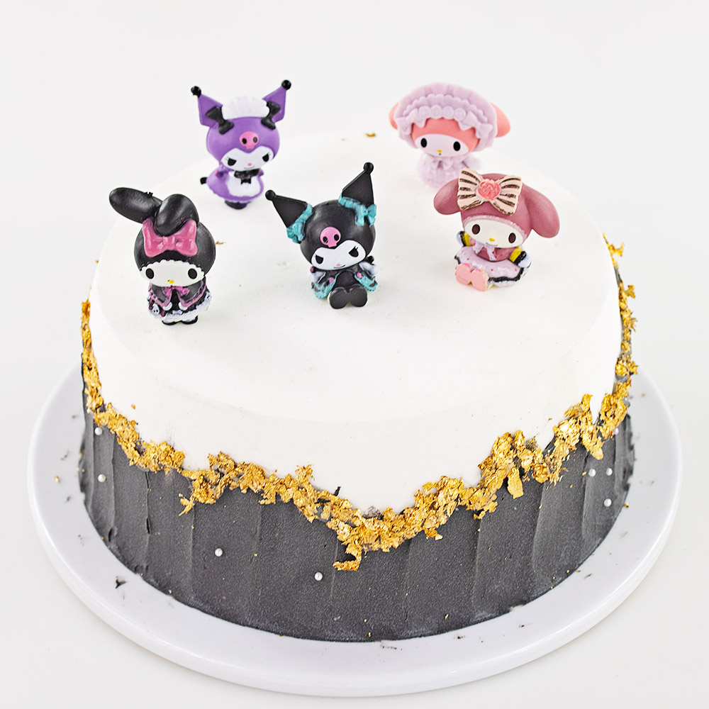 SANRIO Bộ Sưu Tập 5 Mô Hình Mèo Kuromi Kt Melody 4Cm Bằng Pvc Đáng Yêu Dành Cho Trẻ Em