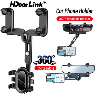 Giá Đỡ Điện Thoại HdoorLink Xoay 360 Độ Cho Xe Hơi Kẹp Điện Thoại Ô Tô Gắn Trên Bảng Điều Khiển