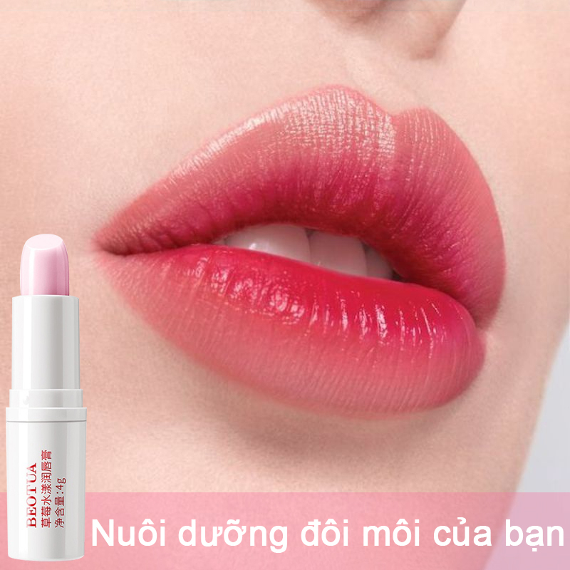 Son dưỡng môi Son dưỡng ẩm sóc phục hồi môi 4g Có Màu dưỡng ẩm làm mềm và ngừa thâm môi Hương Đào Chiết Xuất Trái Cây