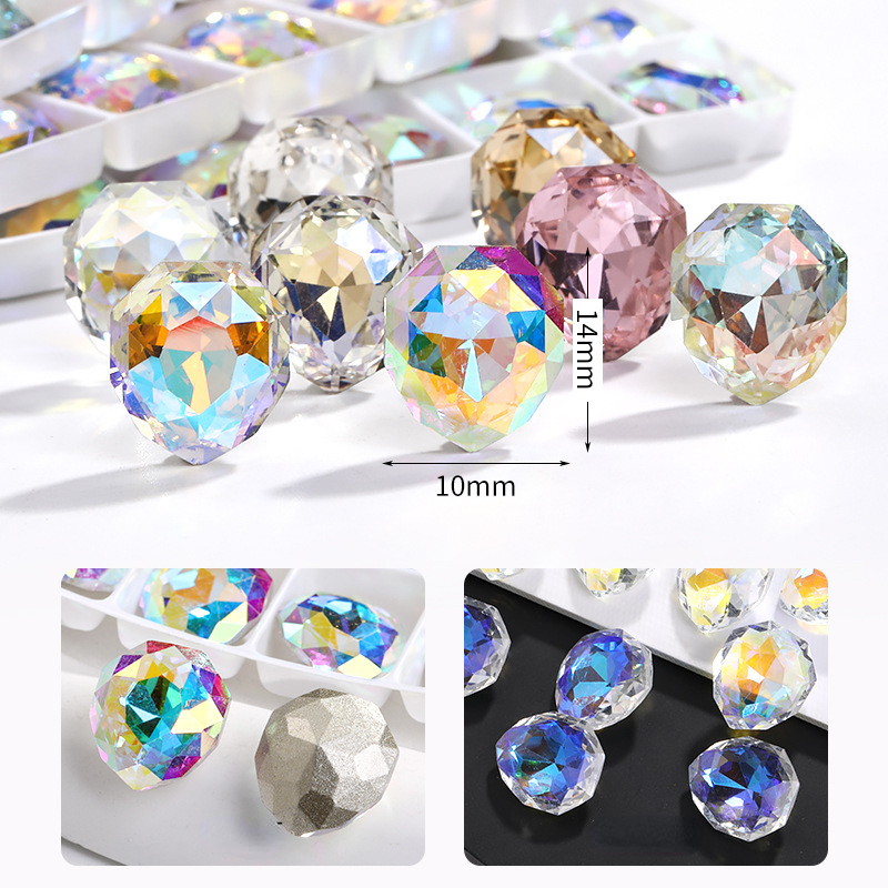 Bông Tai Đính Đá Hình Giọt Nước 10 * 14mm Phong Cách Thời Trang Mới 2023
