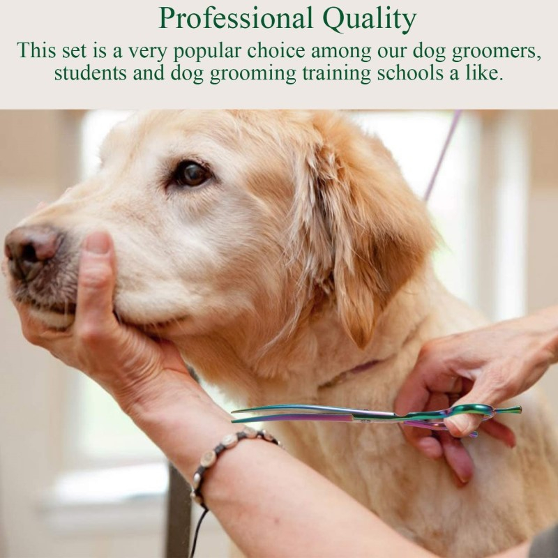 Kéo Cắt Tỉa Răng Dạng Cong 7.5 "Chuyên Nghiệp Cho Thú Cưng