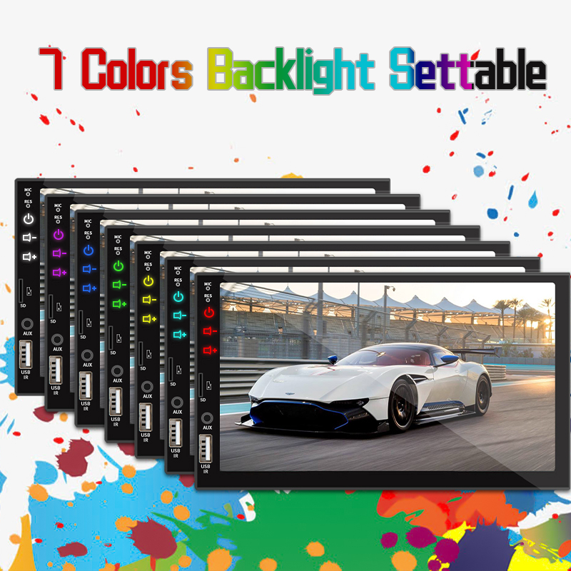 1 din car mp5 radio stereo màn hình cảm ứng bluetooth aux player