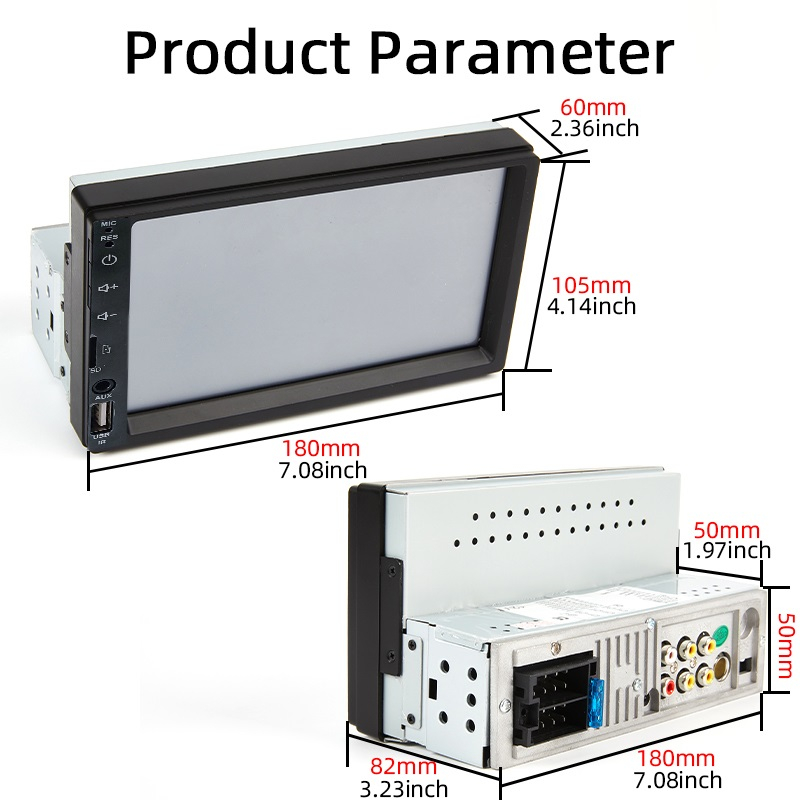 1 din car mp5 radio stereo màn hình cảm ứng bluetooth aux player