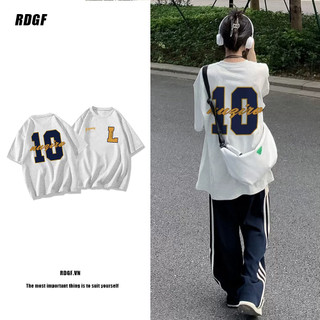 Rdgf Áo Thun cotton Tay Ngắn Dáng Rộng Màu Xám Nhạt Cho Nữ